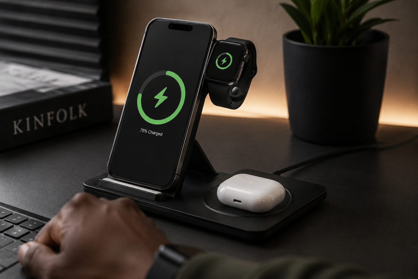Nexora Prestige 3-in-1 Fast Wireless Charging Station