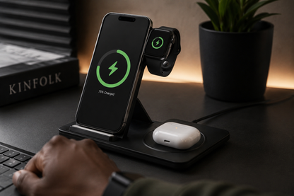 Nexora Prestige 3-in-1 Fast Wireless Charging Station