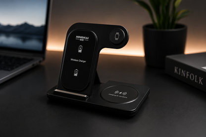 Nexora Prestige 3-in-1 Fast Wireless Charging Station