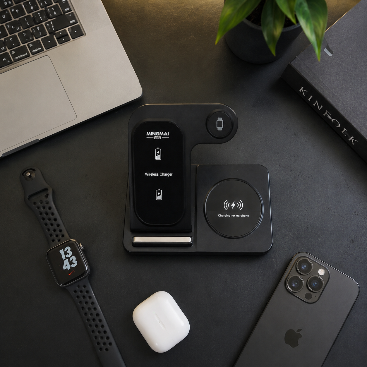 Nexora Prestige 3-in-1 Fast Wireless Charging Station